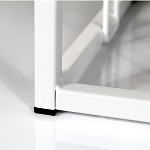 Пуф квадратный фиолетовый велюр на белом металлическом основании Celeste Purple варинант исполнения - 4 | Loft Concept в Екатеринбурге