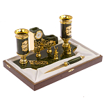 Настольный письменный набор из нефрита с ножом для бумаг в подарочной коробке Maecenas варинант исполнения - 3 | Loft Concept в Екатеринбурге