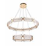 Люстра с 2-мя кольцами с текстурным природным рисунком IceFlame варинант исполнения - 1 | Loft Concept в Екатеринбурге