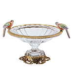 Чаша стеклянная с фигурками разноцветных попугаев на ободке 41 Eden Garden варинант исполнения - 1 | Loft Concept в Екатеринбурге