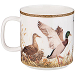 Кружка из фарфора с изображением уток и собаки 400 мл Hunting Porcelain Collection варинант исполнения - 1 | Loft Concept в Екатеринбурге