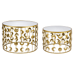 Набор из двух столов из металла Brass Symphony Moon варинант исполнения - 2 | Loft Concept в Екатеринбурге