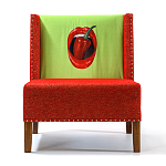 FUN Armchair "Chili Pepper" Red Дизайнерское кресло с цветным принтом варинант исполнения - 1 | Loft Concept в Екатеринбурге