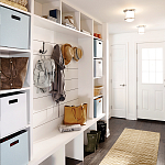 Потолочный светильник для ванных комнат со стеклянным плафоном и одной лампой Hinkley варинант исполнения - 2 | Loft Concept в Екатеринбурге