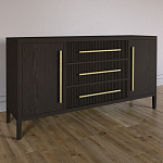 Буфет Primo с тремя ящиками и двумя фасадами Темный орех варинант исполнения - 2 | Loft Concept в Екатеринбурге