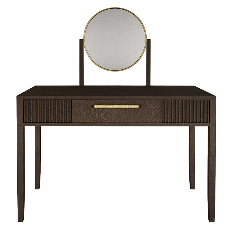 Туалетный Стол с зеркалом Primo Темный орех Орех Золотой в Екатеринбурге | Loft Concept 