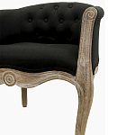 Кресло низкое в стиле прованс Louis French Armchair black flax варинант исполнения - 4 | Loft Concept в Екатеринбурге