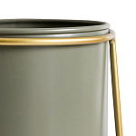 Кашпо из металла и латуни Elegance Elevated Planters оливковое  варинант исполнения - 3 | Loft Concept в Екатеринбурге