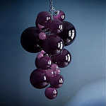 Люстра Grape Balls Сливовый цвет стекла варинант исполнения - 1 | Loft Concept в Екатеринбурге