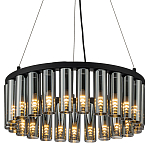 Люстра со стеклянными цилиндрическими плафонами Luminous Cylinders Smoky Round варинант исполнения - 1 | Loft Concept в Екатеринбурге