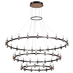 Люстра подвесная с тремя круглыми ярусами и цилиндрическими плафонами Arnaut Light варинант исполнения - 2 | Loft Concept в Екатеринбурге