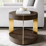 Дизайнерский журнальный стол круглый на 4-х ножках с подстольем Hufok варинант исполнения - 1 | Loft Concept в Екатеринбурге