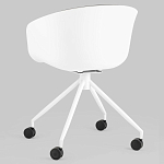 Офисное кресло из пластика с мягким сиденьем Eggshell Grey варинант исполнения - 6 | Loft Concept в Екатеринбурге