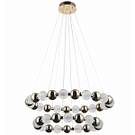 Светодиодная двухъярусная кольцевая люстра Crystal Globule Chandelier Gold варинант исполнения - 2 | Loft Concept в Екатеринбурге