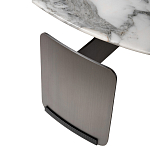 Столик журнальный с круглой мраморной столешницей на трех опорах Marble Stone Drawing варинант исполнения - 7 | Loft Concept в Екатеринбурге