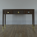 Дизайнерский Письменный стол Elsa Dreams Walnut с тремя ящиками варинант исполнения - 1 | Loft Concept в Екатеринбурге