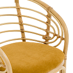 Кресло из ротанга с сиденьем из велюра Vini Rattan Armchair варинант исполнения - 5 | Loft Concept в Екатеринбурге