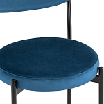 Стул с круглым сиденьем на металлическом основании ALFIE CHAIR Blue варинант исполнения - 6 | Loft Concept в Екатеринбурге