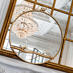 Зеркало настенное в раме золотого цвета с декором птица на ветке Mirror Portal варинант исполнения - 2 | Loft Concept в Екатеринбурге