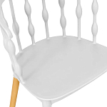 Пластиковый стул на ножках из массива бука Ferret Spiral White варинант исполнения - 4 | Loft Concept в Екатеринбурге