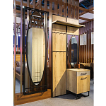 Зеркало овальное в металлической оправе в стиле лофт Urban Style Space варинант исполнения - 4 | Loft Concept в Екатеринбурге