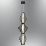 Подвесной светильник вертикальный с плетеным металлическим каркасом Metal Interweaving варинант исполнения - 1 | Loft Concept в Екатеринбурге