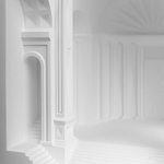 Встраиваемый в стену гипсовый светильник под покраску с арками и рельефными колоннами Antiquity Athena варинант исполнения - 8 | Loft Concept в Екатеринбурге