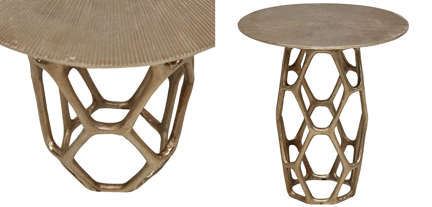 Круглый приставной столик из металла Mahdi Side Table Круглый приставной столик из металла Mahdi Side Table - Loft-Concept в Екатеринбурге