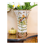 Ваза из фарфора с бронзовой стрекозой  Paradise Dragonfly варинант исполнения - 7 | Loft Concept в Екатеринбурге