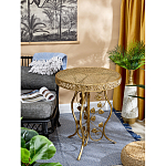 Столик приставной золотистый с орнаментом на столешнице Tanzania варинант исполнения - 4 | Loft Concept в Екатеринбурге