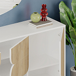 Комод с 3-мя дверцами и выдвижным ящиком цвета светлый дуб SPARK CONSOLE WHITE варинант исполнения - 4 | Loft Concept в Екатеринбурге