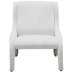 Дизайнерское кресло белое в мягкой велюровой обивке Granger Armchair White варинант исполнения - 2 | Loft Concept в Екатеринбурге