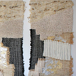 Триптих Геометрический гобелен бежевый Figurative Beige Wall Hangings варинант исполнения - 2 | Loft Concept в Екатеринбурге