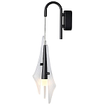 Бра черного цвета с плафоном из рельефного стекла Glass Pod варинант исполнения - 1 | Loft Concept в Екатеринбурге