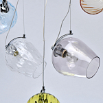 Люстра линейная с 5-ю разноцветными стеклянными плафонами Kaleido варинант исполнения - 12 | Loft Concept в Екатеринбурге