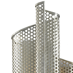 Бра серебряное изогнутой формы с перфорацией Perforation варинант исполнения - 1 | Loft Concept в Екатеринбурге