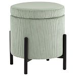 Светло-зеленый пуф на черных ножках SANJAY варинант исполнения - 1 | Loft Concept в Екатеринбурге