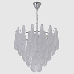 Люстра с подвесками из рифленного стекла в форме капель Textured Glass Chandelier варинант исполнения - 4 | Loft Concept в Екатеринбурге