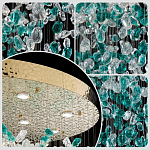 Люстра зеленая каскадная Green Light CascadeDroplet Chandelier варинант исполнения - 3 | Loft Concept в Екатеринбурге