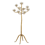 Торшер золотой в виде растения Golden Flower Glade варинант исполнения - 3 | Loft Concept в Екатеринбурге