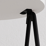 Стол приставной с 2-мя круглыми белыми столешницами ESSEL SIDE TABLE WHITE варинант исполнения - 2 | Loft Concept в Екатеринбурге