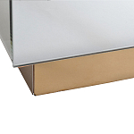 Столик журнальный зеркальный с золотым декором Gold Painted Mirror Table варинант исполнения - 3 | Loft Concept в Екатеринбурге