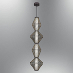 Подвесной светильник вертикальный с плетеным металлическим каркасом Metal Interweaving варинант исполнения - 2 | Loft Concept в Екатеринбурге