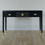 Дизайнерский Письменный стол Elsa Dreams Black с тремя ящиками варинант исполнения - 1 | Loft Concept в Екатеринбурге