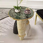 Дизайнерский журнальный стол круглый на 3-х фигурных ножках Cuzadit варинант исполнения - 1 | Loft Concept в Екатеринбурге