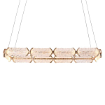 Люстра прямоугольная с текстурным природным рисунком IceFlame варинант исполнения - 4 | Loft Concept в Екатеринбурге