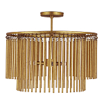 Потолочный светильник двухъярусный золотого цвета Metal Tentacles варинант исполнения - 3 | Loft Concept в Екатеринбурге