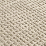 Плед из шерсти бежевого цвета с бахромой Waffle Comfort варинант исполнения - 2 | Loft Concept в Екатеринбурге