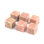 Камни для охлаждения виски из розового мрамора Natural Stone Cube варинант исполнения - 3 | Loft Concept в Екатеринбурге