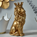 Статуэтка лев с детализированной гривой и изящной короной Lion Crown  варинант исполнения - 5 | Loft Concept в Екатеринбурге